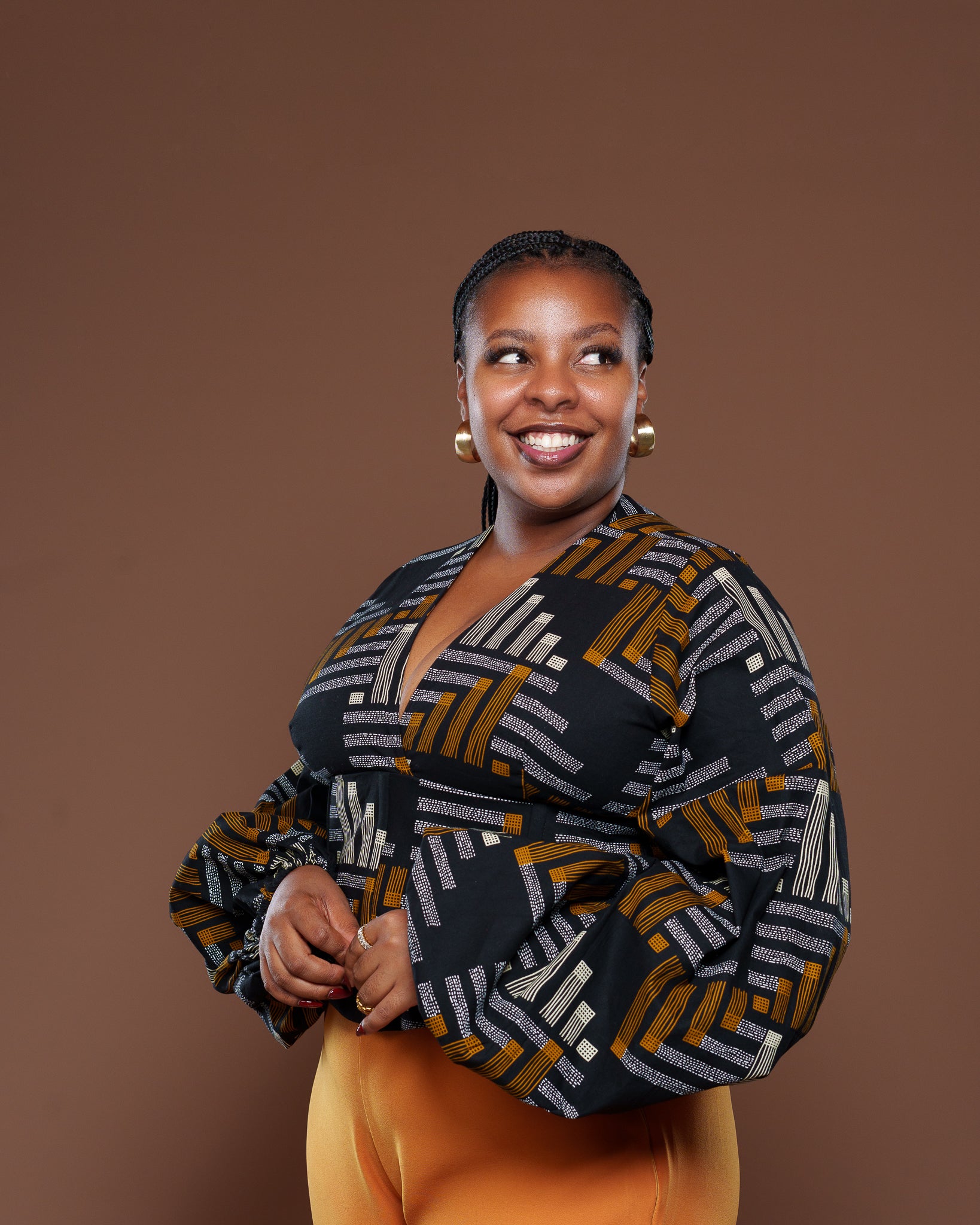Adire Corset Top In Mizani